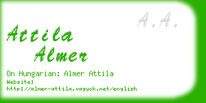 attila almer business card